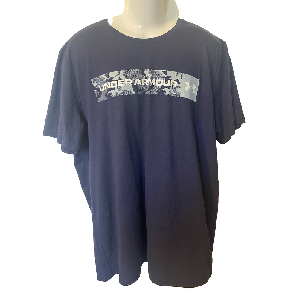 Under Armour Mens Camo Chest Stripe Short Sleeve T-Shirt Size 2X Large